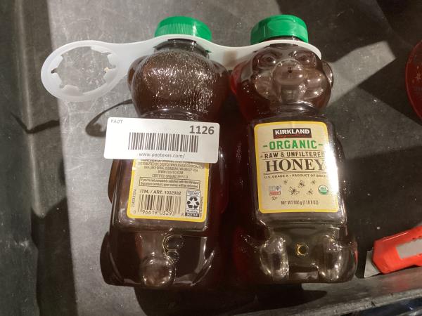 Lot # 1126 Kirkland Sig. 2PK Org Raw Honey 24oz $14.99