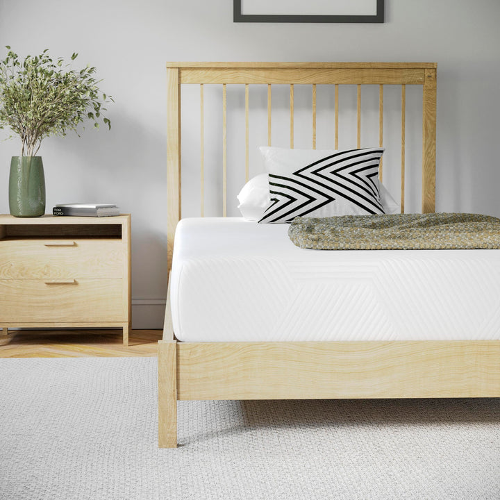 Lot # 1589 Flash Furniture Jasmine 8 Inch Green Tea Memory Foam Mattress - Charcoal Infused - Supportive Pressure Relief - CertiPUR-US Certified Foam - Twin Mattress in a Box, White