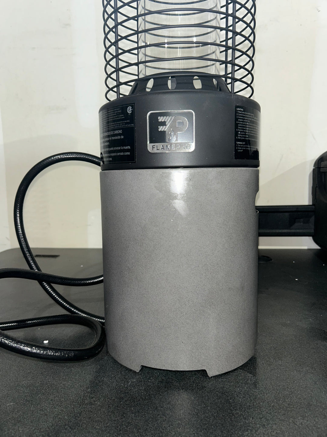 FlamePro Table-Top Patio Heater with Adapter Hose (Used)