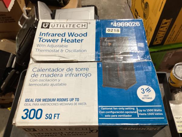 Lot # 1502 Utilitech 1500-Watt Electric Space Heater $100