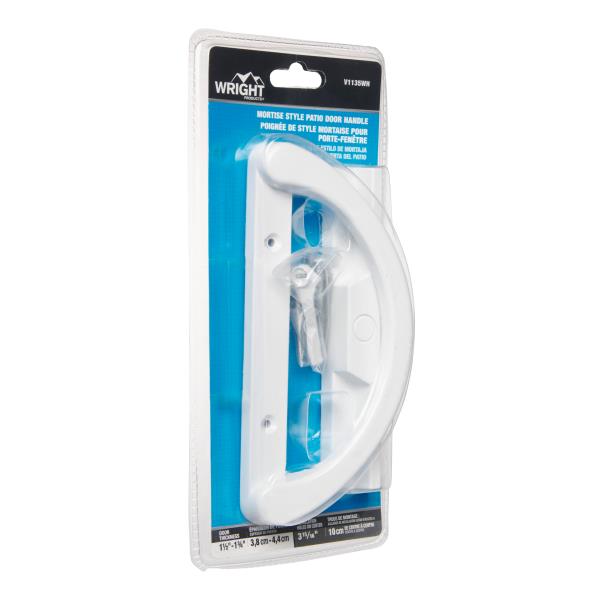 Lot # 1092 Wright Prods Patio Door Handle White $39.98