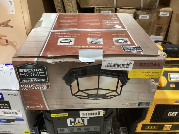Lot # 100 119"W Black Motion Activated Flush-Mount Light$80
