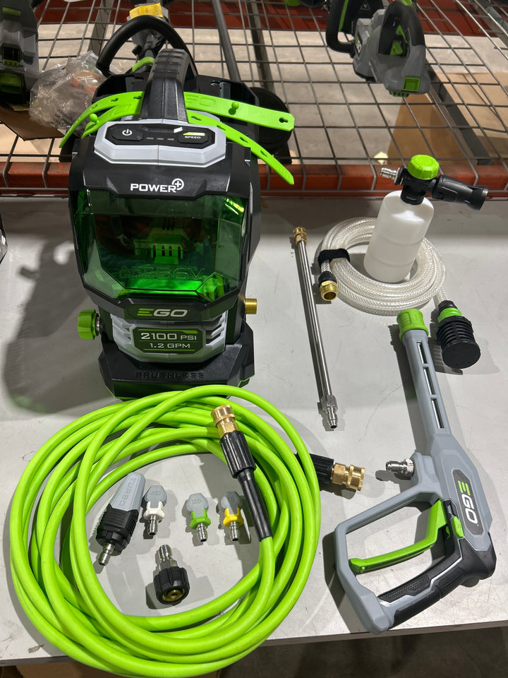 EGO POWER+ Compact 2100-PSI 1.2-GPM Cold Water Battery Pressure washer with 4 Spray Tips (USED)