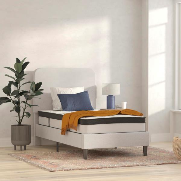 Lot # 1852 Flash Furniture Capri Comfortable Sleep 10" Hybrid Pocket Spring and Foam Mattress in a Box, Foam Pocket Spring Hybrid Mattress, Twin