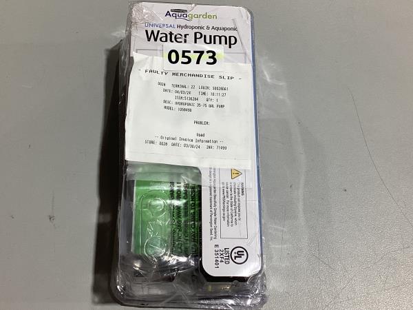 Lot # 216 Aquagarden Universal Hydroponic Water Pump
