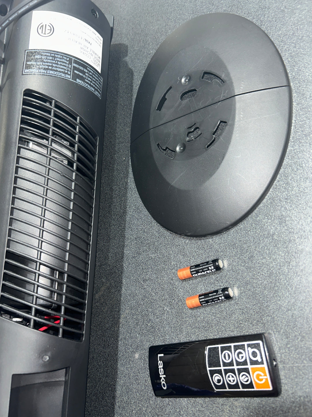 Lasko Ceramic Tower Heater with Remote Control, Black (used)