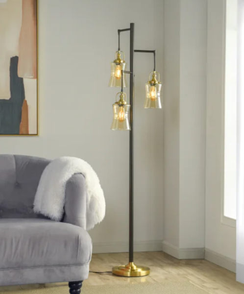 Lot # 2056 Arden 3-light Floor Lamp $80