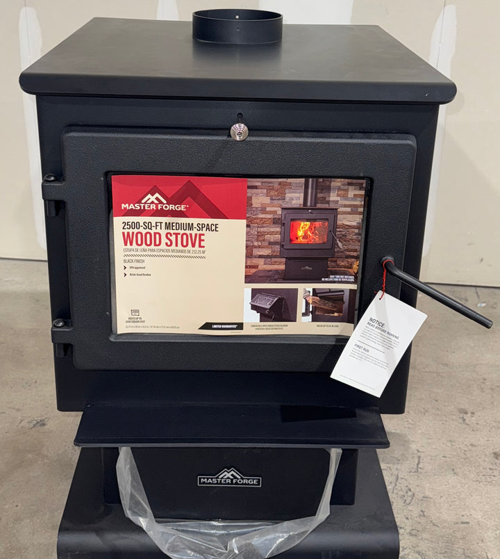 Master Forge 2500-sq ft Heating Area Firewood and Fire Logs Wood Stove (NEW)