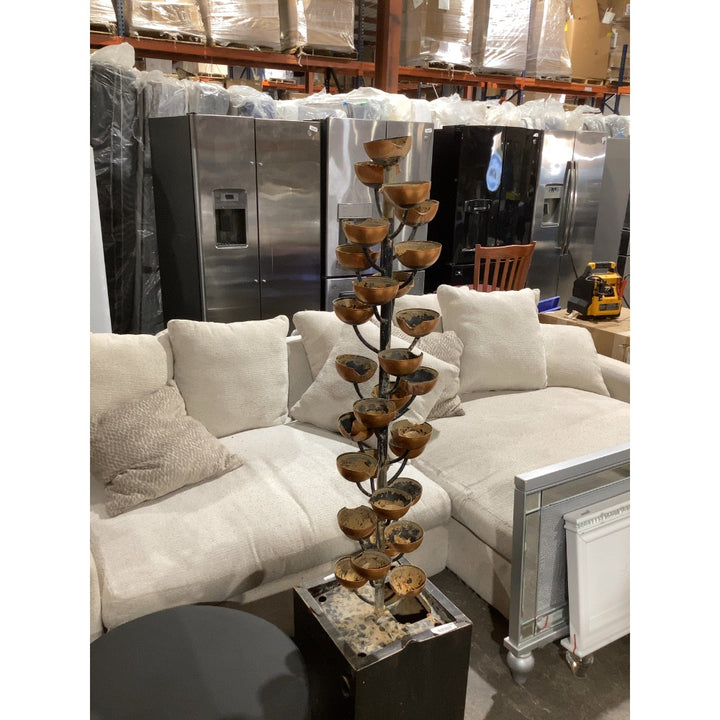 Lot # 2306 Copper  Copper fountain with tiered bowls $150