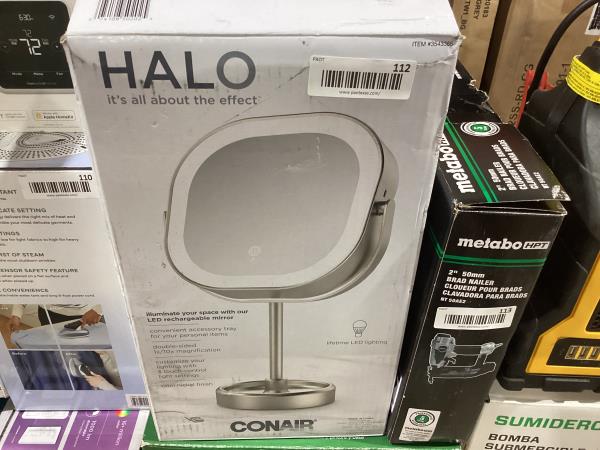 Lot # 112 Conair LED Double-Sided 1x/10x Vanity Mirror $69