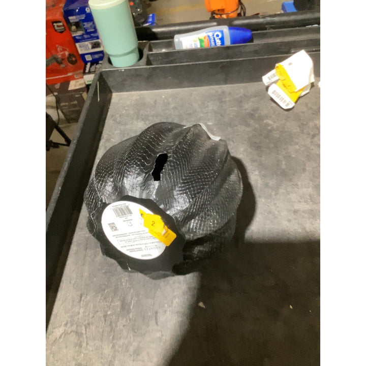 Lot # 481 Decorative Black Pumpkin, Gold Stem