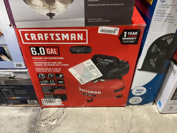 Lot # 279 6 Gal Pancake Air Compressor, Oil Free $194