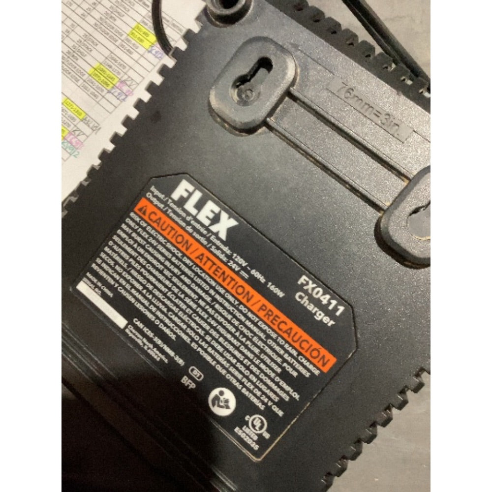 Lot # 750 FLEX FX0411 24V Battery Charger Used $80