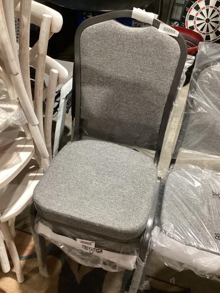 Lot # 2185 Advantage Charcoal Grey Crown Back Banquet Chair (CBBC-109)