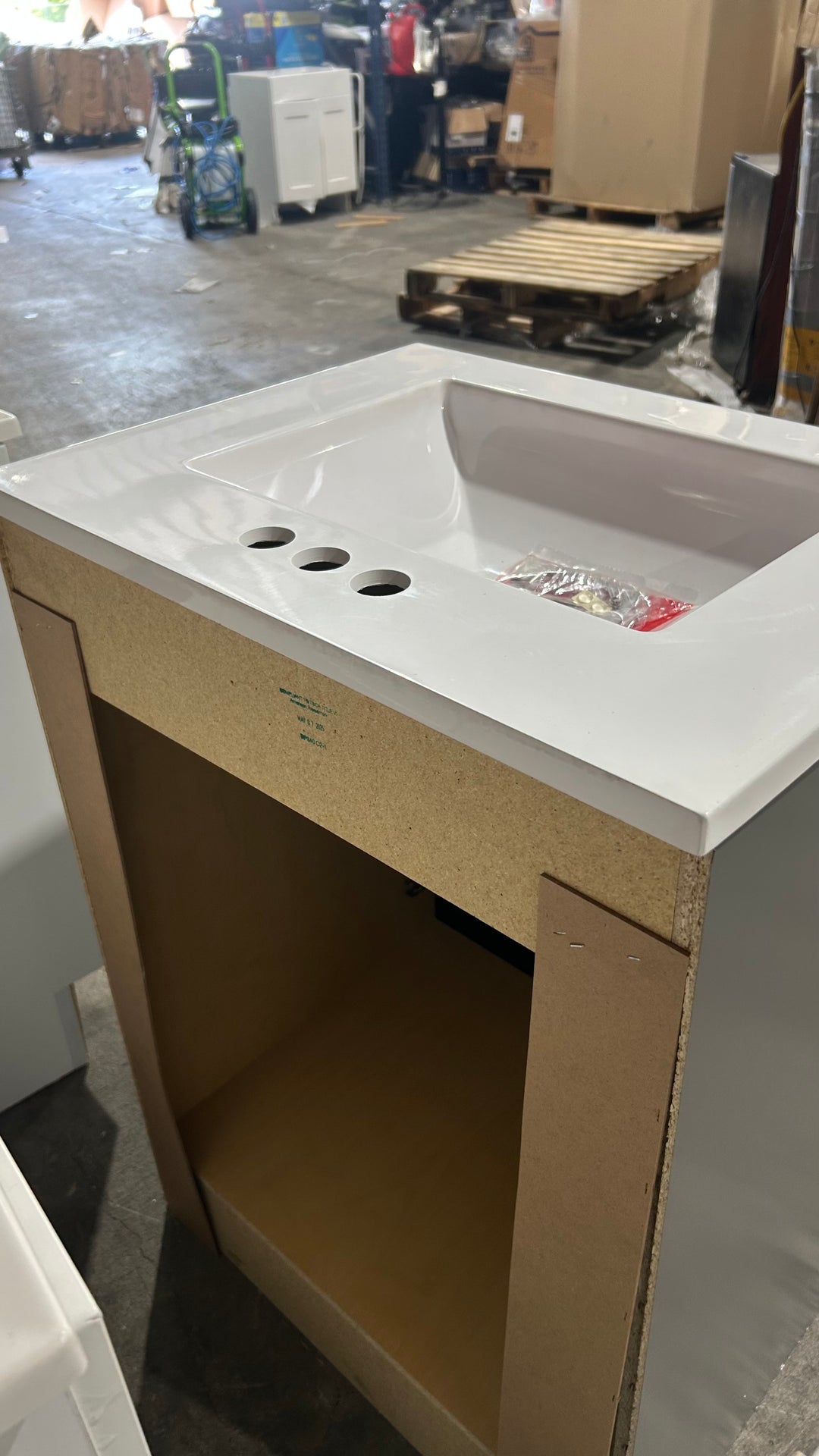 Style Selections Esterbrook 24-in Dark Gray Single Sink Bathroom Vanity with White Cultured Marble Top (Open Box)
