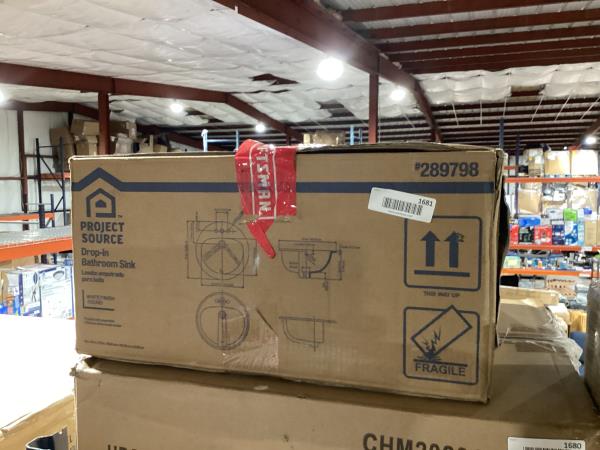 Lot # 1681 Project Source built-in bathroom sink $49