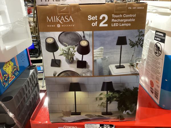 Lot # 2140 Cordless Rechargeable Set of 2 Table Lamps $80