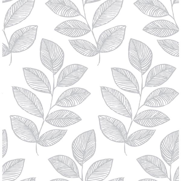 Scott Living | Sprig Self-Adhesive Wallpaper - 20.5-in X 18-Ft - Grey/white | Rona