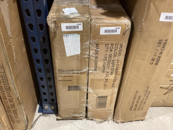 Lot # 1545 Flash Furniture Charlestown Indoor/Outdoor Faux Wood Adirondack Chair, Weather-Resistant Polyresin Patio Adirondack Chair with 350-lb. Static Weight Capacity, Gray