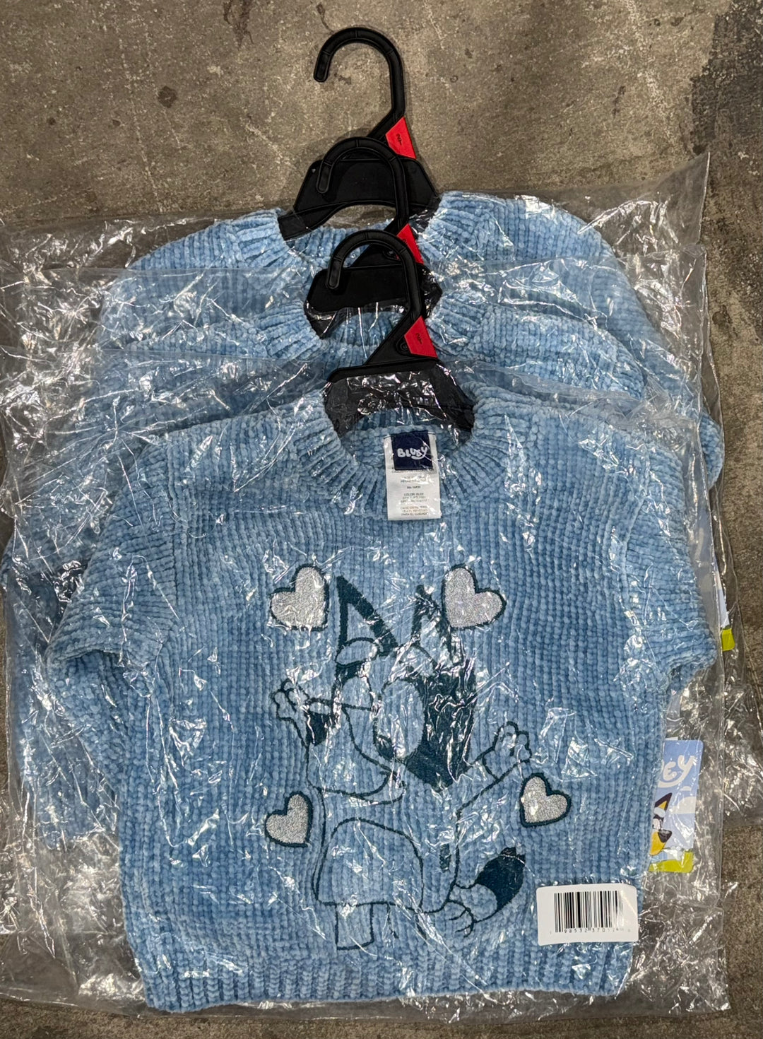 3PCK Bluey Toddler Girls Chenille Sweater 2T NEW
