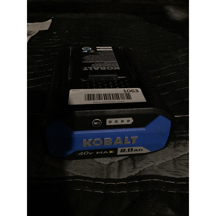 Lot # 1063 KOBALT KB 240-03 Compact Lithium-Ion Battery - 40V MAX, 2.0Ah