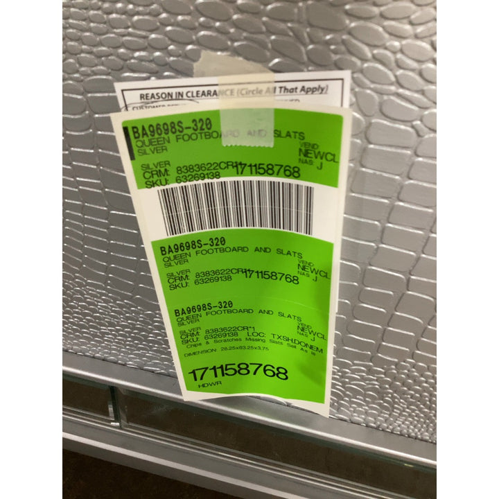 Lot # 2309 Silver Queen Footboard  Slats