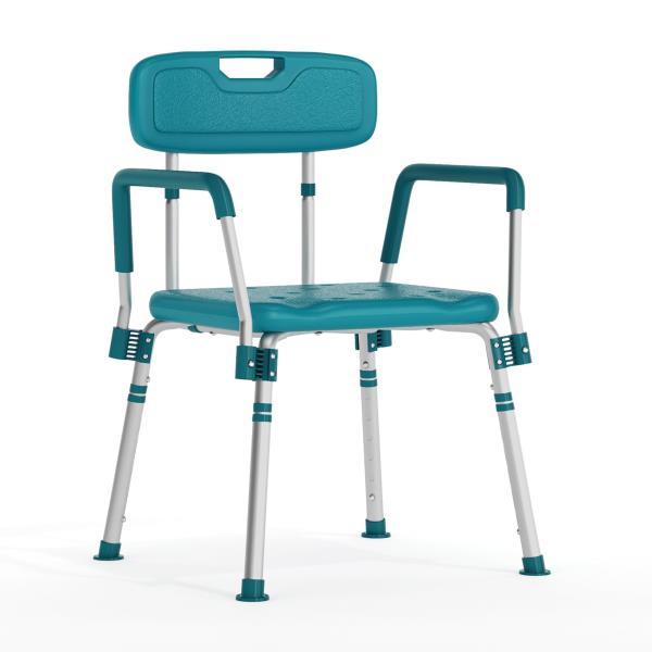 Lot # 1700 300 Lb. Adjustable Teal Bath & Shower Chair $56