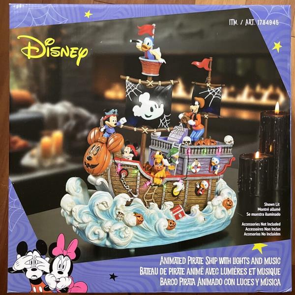 Disney Halloween Pirate Ship with Lights and Music Open Box