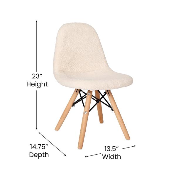 Lot # 1691 Modern Padded Faux Faux Shearling Accent Chair $87
