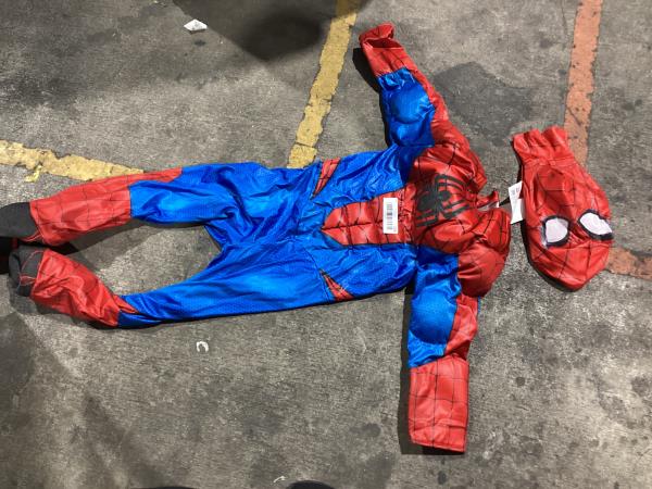 Lot # 154 Spider-Man Muscle Jumpsuit Costume sizes 3-4 $58