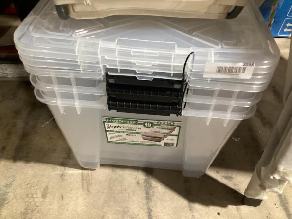 Lot # 2038 Greenmade InstaView 45 MultiUse Storage Bin(3) $49