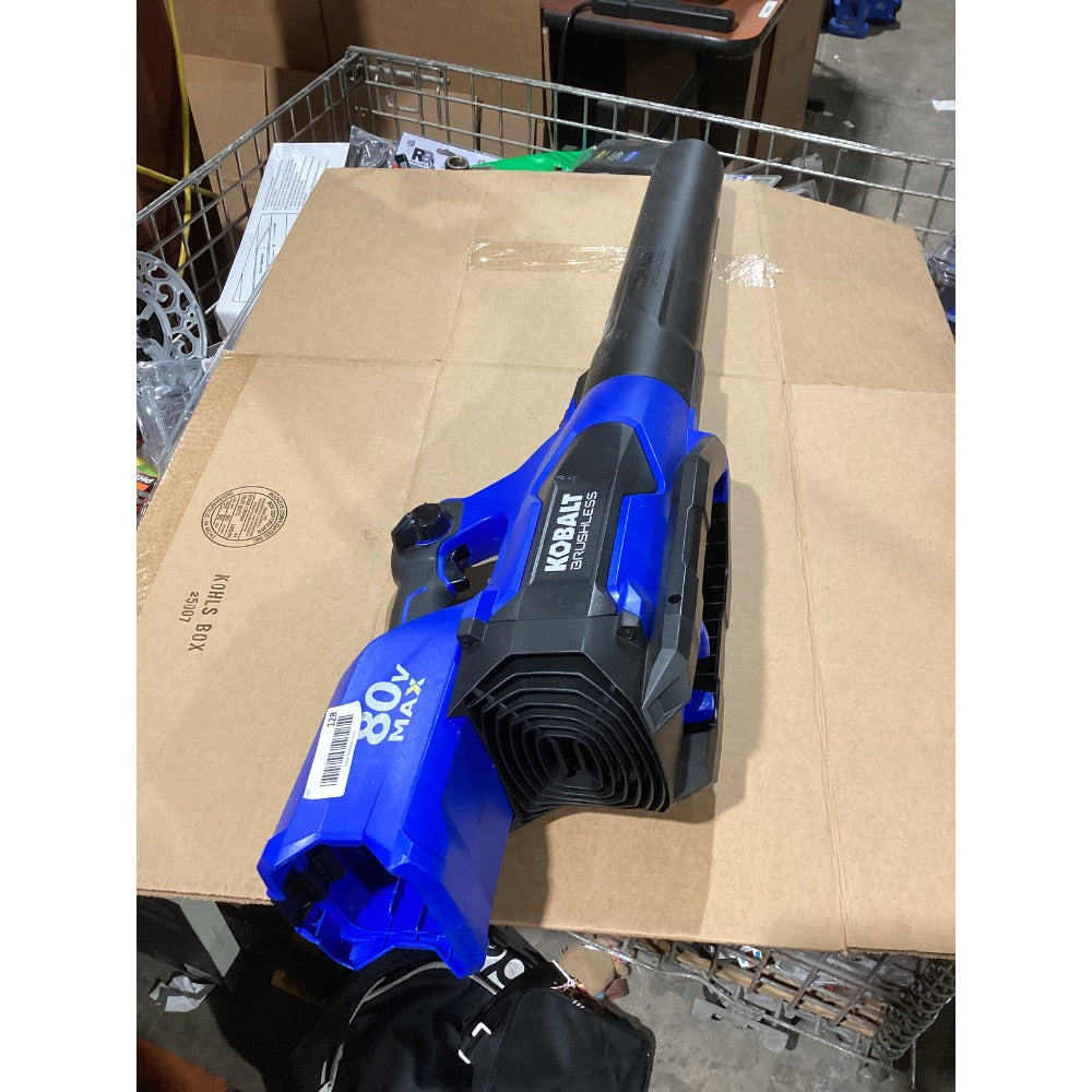 Lot # 128 KOBALT 80V Blower BlueBlack $1.99