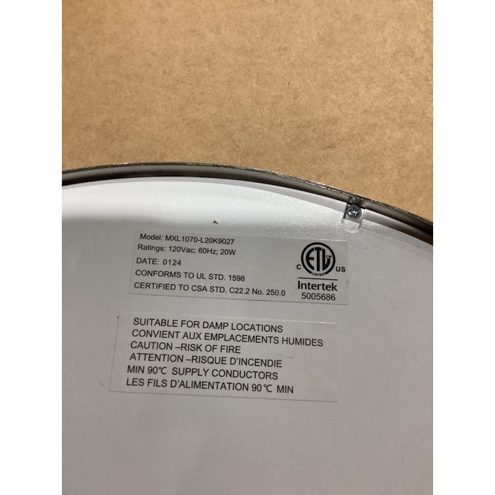 Lot # 154 LED Flush Mount Light MXL1070-L20K9027 BNWhite