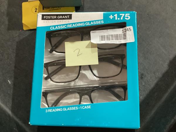 Lot # 1245 Design Optics by F.G Classic Reading Glasses +1.75