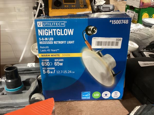 Lot # 320 Utilitech Nightglow LED Recessed Retrofit Light$30