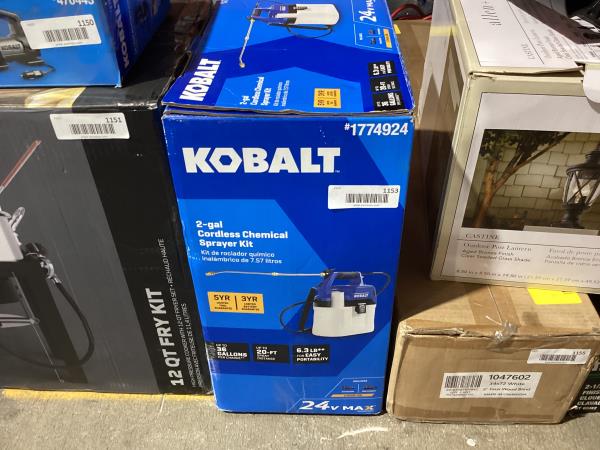 Lot # 1153 Kobalt 2 Gall Cordless Chemical Sprayer Kit $129