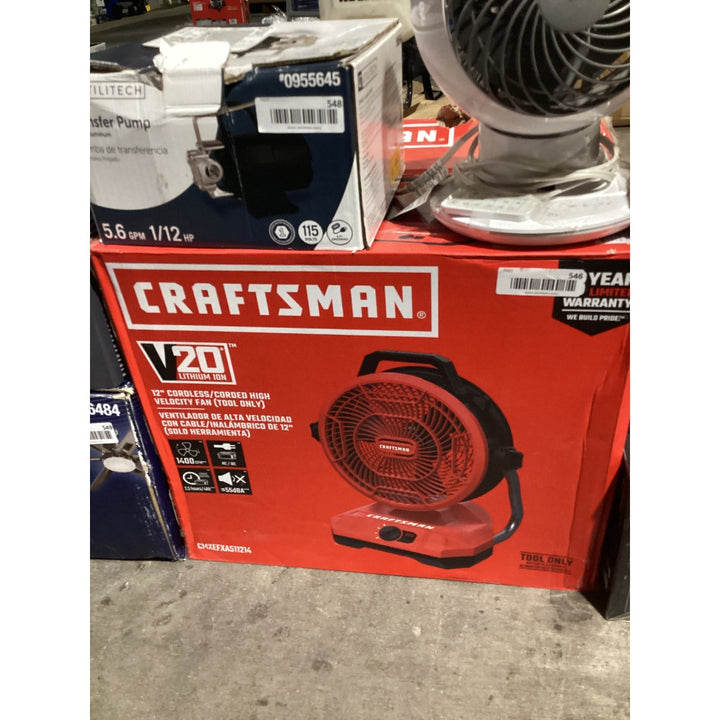 Lot # 546 CRAFTSMAN Fan $79