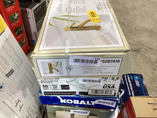 Lot # 114 allen + roth Gold Bathroom Sink Faucet $109