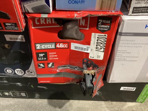 Lot # 847 Craftsman 20 in. 46 Cc Gas Chainsaw $240