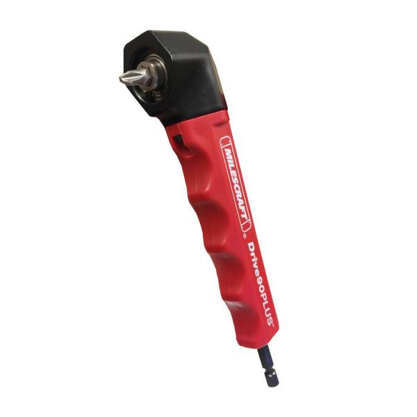 Lot # 1357 Milescraft 1303 Drive90PLUS Impact Ready Right Angle Drill Attachment - Perfect for Drilling or Driving in Tight Spaces - Minimum Reach of 1.5 in. - Accepts Most 1/4 in. Hex Accessories