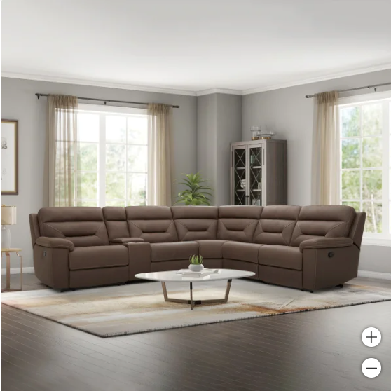 Fletcher 6-piece Fabric Reclining Sectional