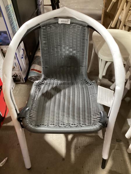 Lot # 1946 Flash Furniture Lila Gray Stack Chair $128
