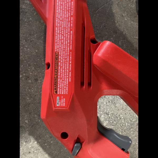 Lot # 1415 Craftsman RedGrey Cordless String Trimmer - $80