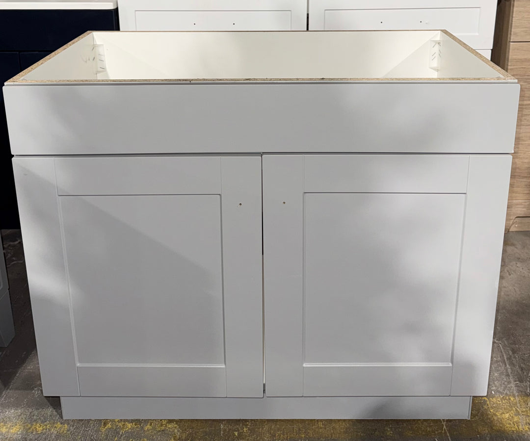 Project Source Dover 36-in Light Gray Single Sink Bathroom Vanity No Top