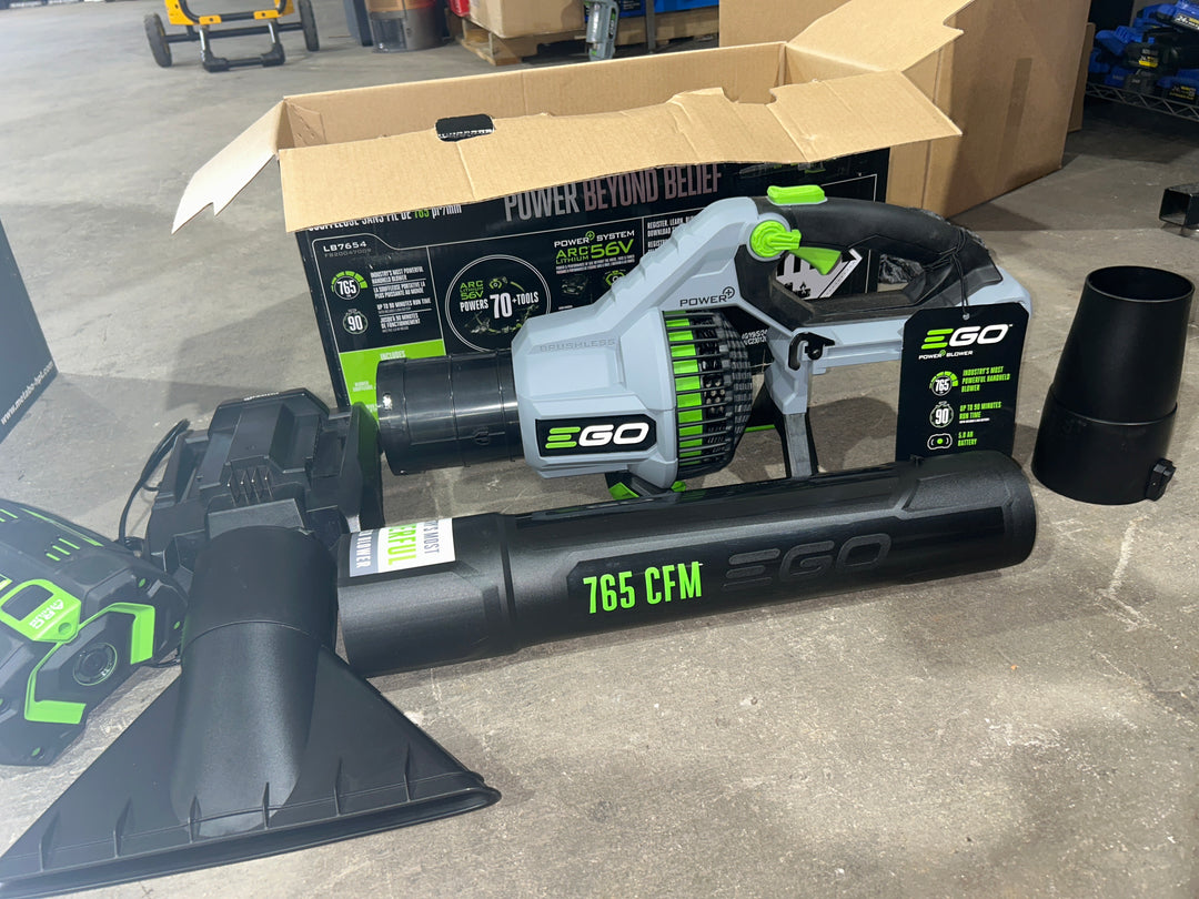 EGO 56-volt 765-CFM 200-MPH Battery Handheld Leaf Blower 5 Ah (Battery and Charger Included) (Used)