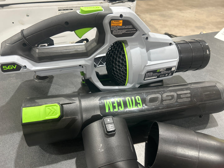 Soplador de hojas portátil a batería EGO POWER+ de 56 voltios, 670 CFM y 180 MPH (herramienta básica) (usado)