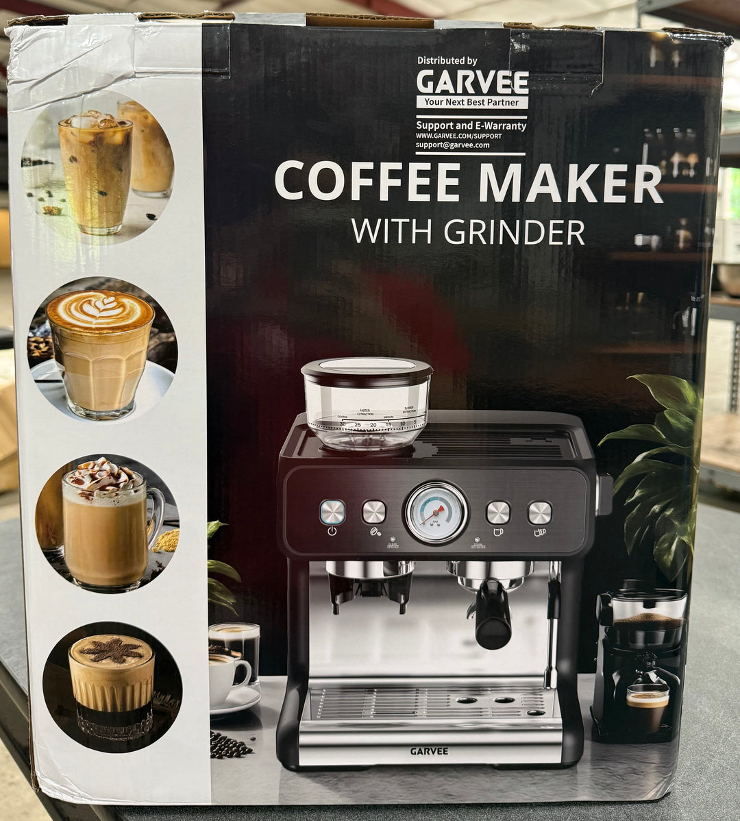 Garvee 20-Bar Stainless Steel All-in-One Espresso Machine (Open Box)