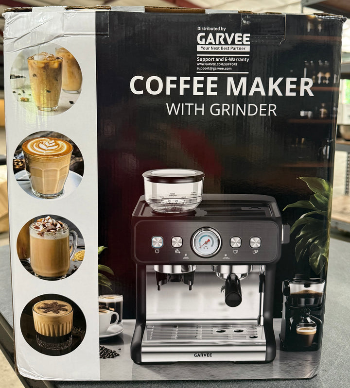 Garvee 20-Bar Stainless Steel All-in-One Espresso Machine (Open Box)