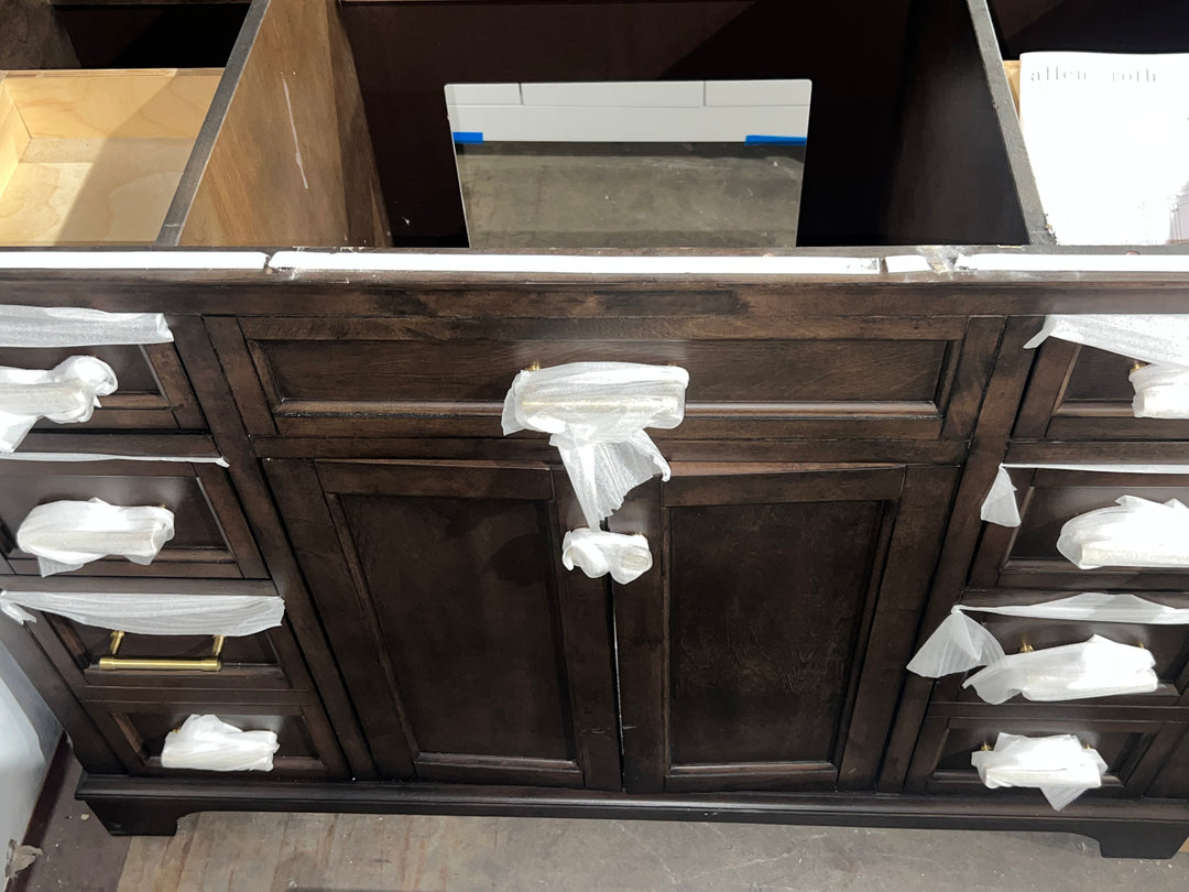 allen + roth Roveland 48-in Deep Walnut Undermount Single Sink Bathroom Vanity (NO TOP)