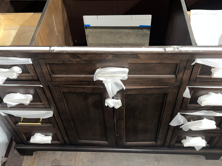 allen + roth Roveland 48-in Deep Walnut Undermount Single Sink Bathroom Vanity (NO TOP)